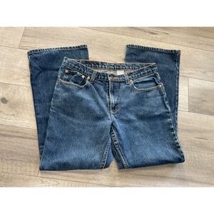 Jordache Vintage Wide Leg Jeans Medium Wash High Rise Cotton Denim Size 13/14